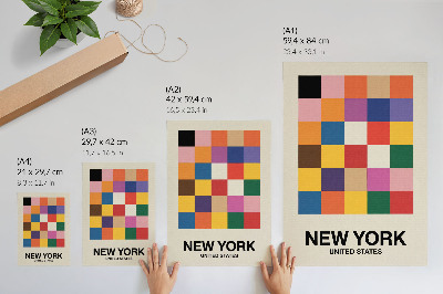 Premium wall art Colorful squares creative environment