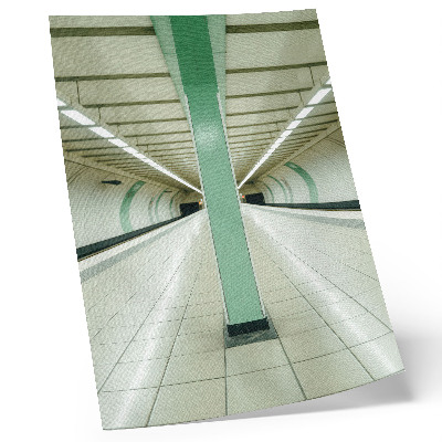 Decorative poster Symmetrical space tunnel green structure