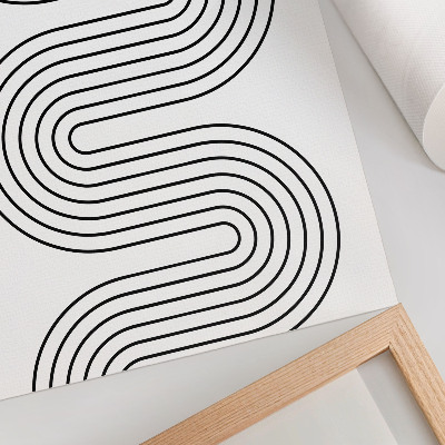 Poster Contrasting lines abstract pattern modernity