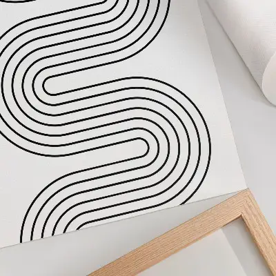 Abstract Lines Poster modern contrasting pattern