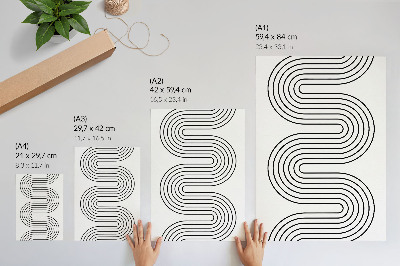 Poster Contrasting lines abstract pattern modernity