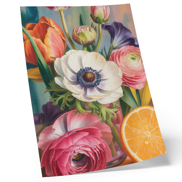 Poster Flowers full of life and color without commas