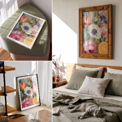 Poster Flowers full of life and color without commas