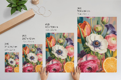 Poster Flowers full of life and color without commas