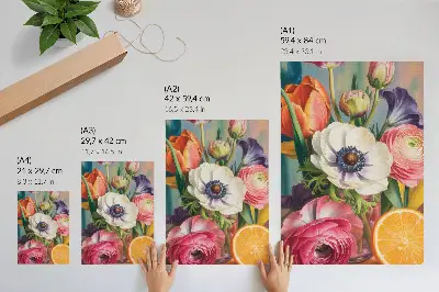 Poster flowers full of life and color