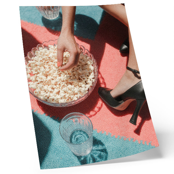 Premium wall art Colorful carpet popcorn glass elegant figure