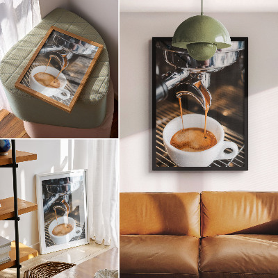 Decorative poster Expressive drink white cup modernity