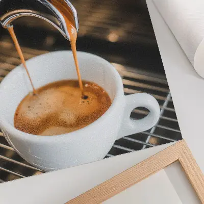 Decorative poster expressive white coffee cup modern art print