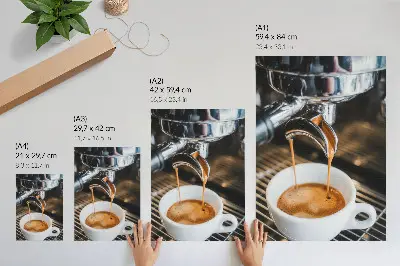 Decorative poster expressive white coffee cup modern art print