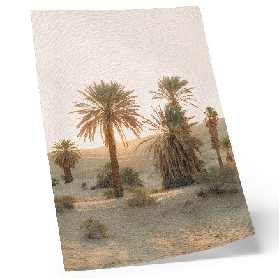 Premium wall art Palm trees, sun, gentle dunes, warm colors