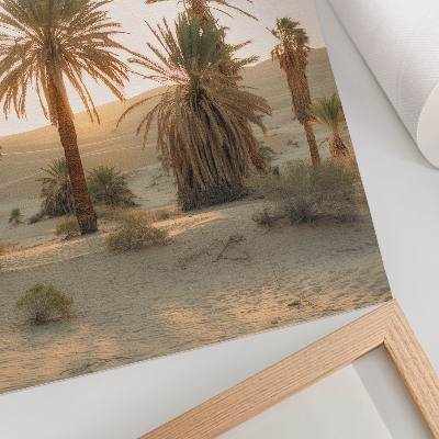 Premium wall art Palm trees, sun, gentle dunes, warm colors