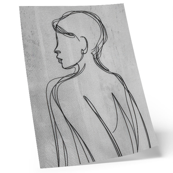 Decorative poster Finesse of lines, modernity, calmness, grayness, elegance