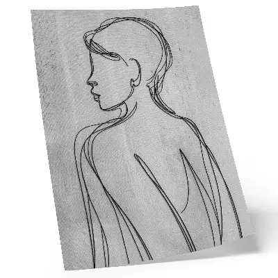 Decorative poster featuring a modern and elegant gray line art design