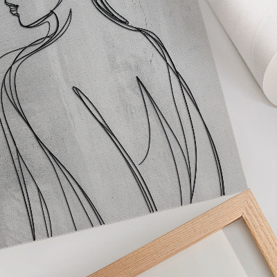 Decorative poster Finesse of lines, modernity, calmness, grayness, elegance