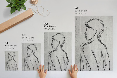 Decorative poster Finesse of lines, modernity, calmness, grayness, elegance