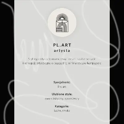 Decorative poster featuring a modern and elegant gray line art design