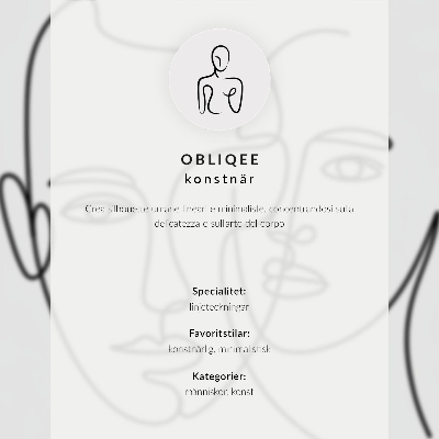 Poster Minimalist face contour modern sketch