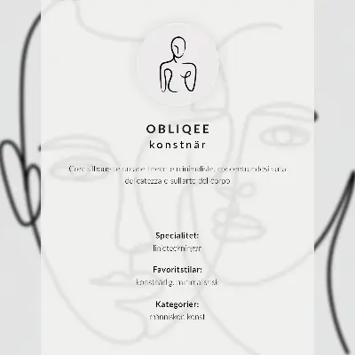 Minimalist face contour poster modern sketch style