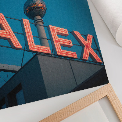 Premium wall art Tower neon city evening contrast sky