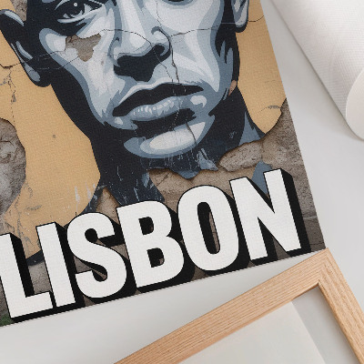 Decorative poster Street style motif with a face and a motivational inscription