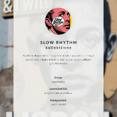 Decorative poster Street style motif with a face and a motivational inscription