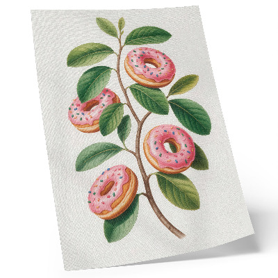 Poster Pink buds green leaves twig humorous