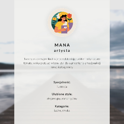 Art print Skier against a pink sky in a winter landscape