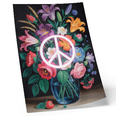 Decorative poster A colorful bouquet of flowers, a symbol of peace