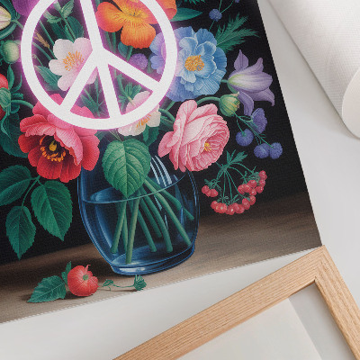Decorative poster A colorful bouquet of flowers, a symbol of peace