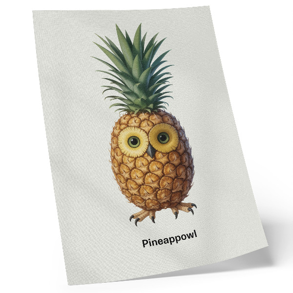Poster A fanciful combination of pineapple and owl