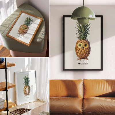 Poster A fanciful combination of pineapple and owl