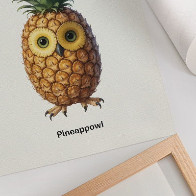 Poster A fanciful combination of pineapple and owl
