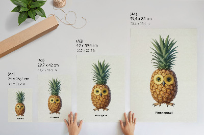 Poster A fanciful combination of pineapple and owl