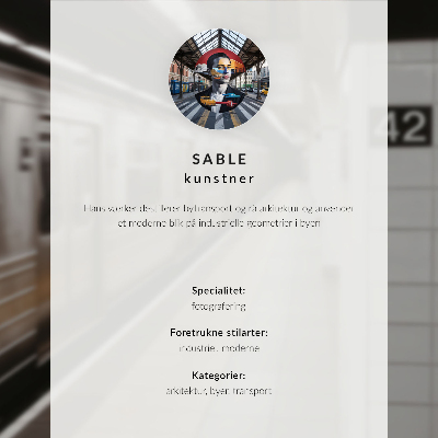 Premium wall art Blue tram rainy day city life