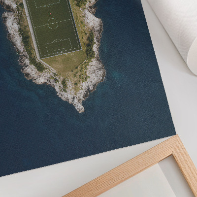 Decorative poster A pitch on an island surrounded by a turquoise sea