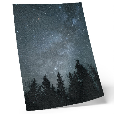 Poster A night sky full of stars and silhouettes of trees