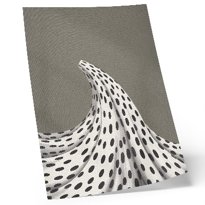Decorative poster Black dots beige background minimalist pattern