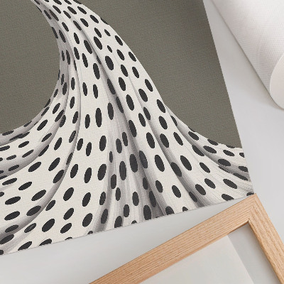 Decorative poster Black dots beige background minimalist pattern