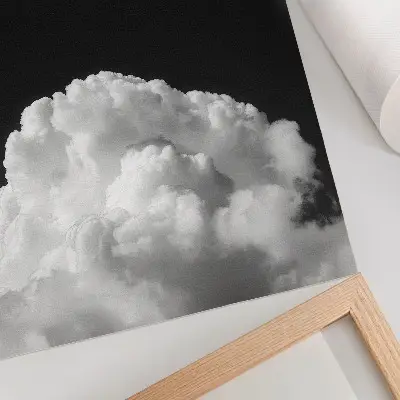 Premium wall art clouds on a black background