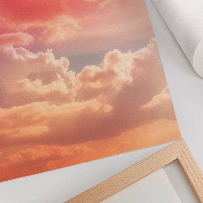 Decorative poster Pastel clouds peaceful sunset