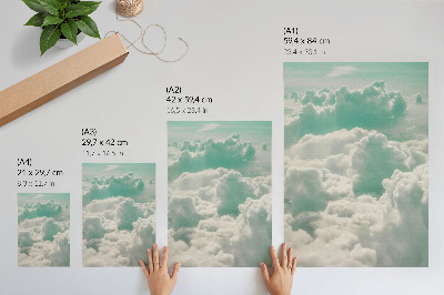 Poster Clouds in the blue sky, peace, harmony