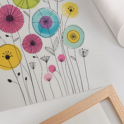 Art print Colorful flowers modern style joy