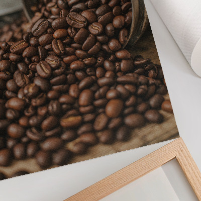 Premium wall art Coffee beans in a scattered composition directly from the can