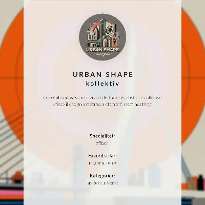 Decorative poster featuring a retro atmosphere with colorful circular tower rings