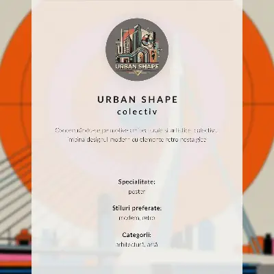 Decorative poster featuring a retro atmosphere with colorful circular tower rings