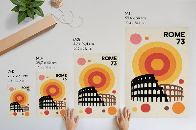 Art print Colosseum Artistic Retro Circles