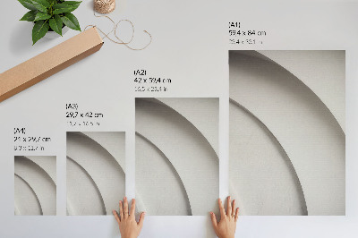 Premium wall art A minimalist composition with white curves