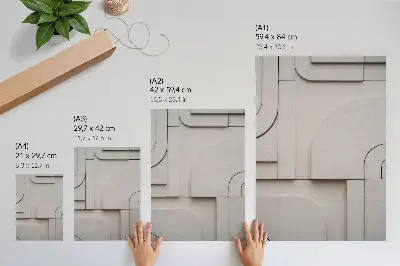 Geometric Shapes Modern Composition Poster elegant design
