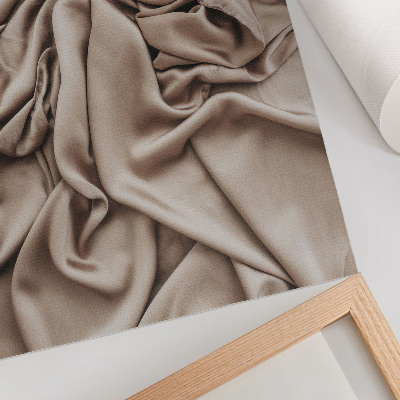 Art print Beige material, delicate folds, cozy atmosphere