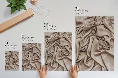 Art print Beige material, delicate folds, cozy atmosphere